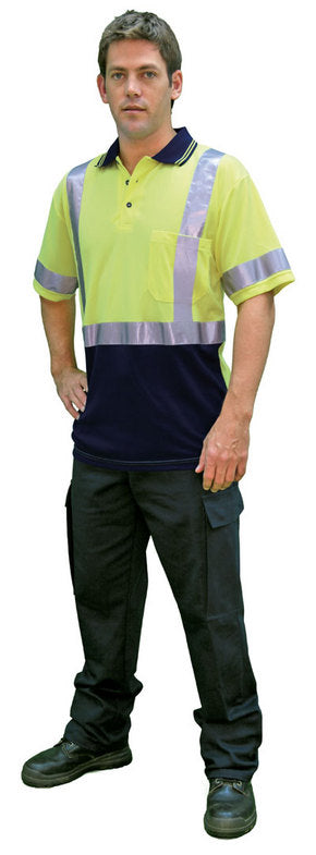 Glosafe - Hivis Poly Short Sleeve Polo with Tape - GS131012