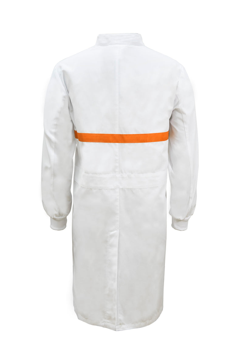 Workcraft Long Dustcoat with Mandarin Collar with Contrast on Chest  - WJ3198