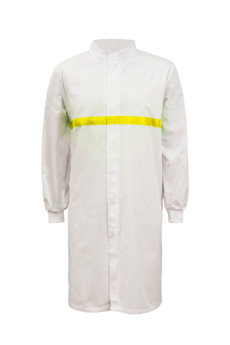 Workcraft Long Dustcoat with Mandarin Collar with Contrast on Chest  - WJ3198