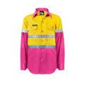 Kids Hi Vis Two Tone Long Sleeve Shirt with 3M Reflective Tape, 25mm wide - WSK125