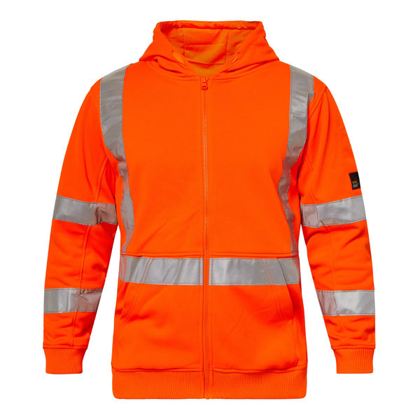 Workcraft Hi vis Reflective Hoodie X Pattern NSW Rail Compliant- WT8016