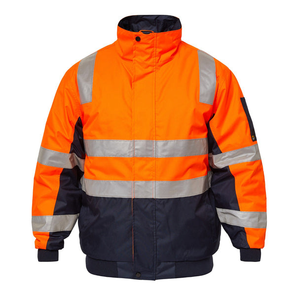 Workcraft Hivis Two Tone Bomber Jacket with Tape - WW9011