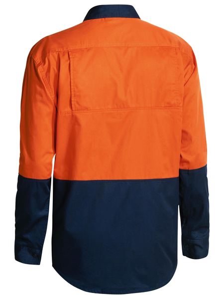 Bisley Hi Vis Cool Lightweight Drill Shirt Long Sleeve - BS6895