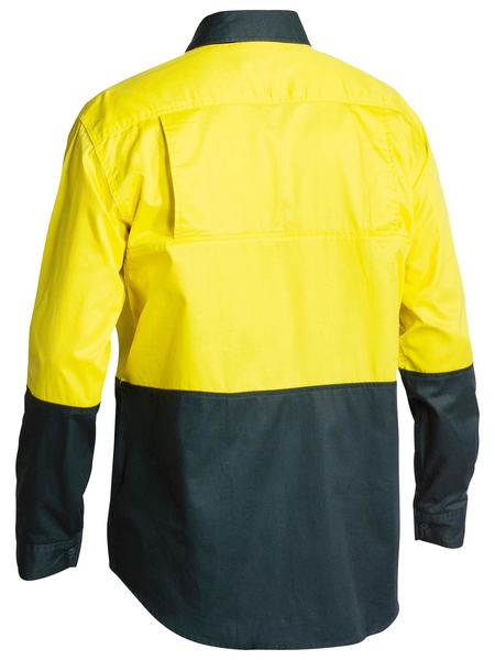 Bisley Hi Vis Cool Lightweight Drill Shirt Long Sleeve - BS6895