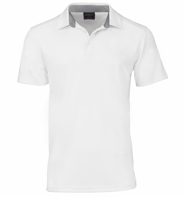 Stencil Kahve Mens Short Sleeve Polo - 1064