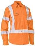 Bisley Women's X Taped Biomotion Hi Vis Cool Lightweight Drill Shirt - BL6166XT