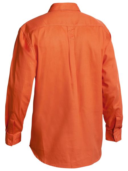 Bisley Closed Front Cotton Drill Shirt Long Sleeve - BSC6433