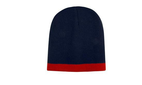 Headwear Roll Down Two Tone Acrylic Beanie Toque Hat (pack of 10) - 4188