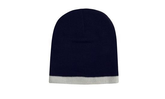 Headwear Roll Down Two Tone Acrylic Beanie Toque Hat (pack of 10) - 4188