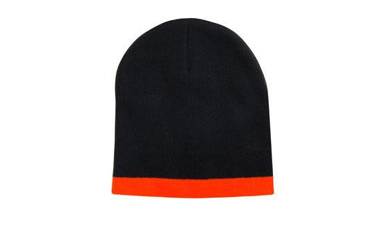 Headwear Roll Down Two Tone Acrylic Beanie Toque Hat (pack of 10) - 4188