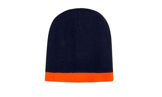 Headwear Roll Down Two Tone Acrylic Beanie Toque Hat (pack of 10) - 4188