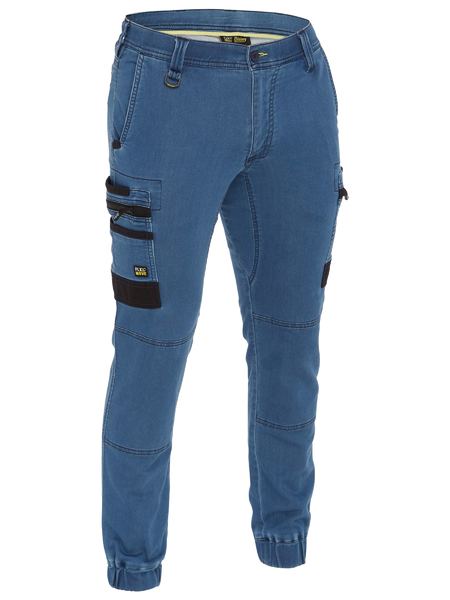 Bisley Flx And Move Stretch Denim Cargo Cuffed Pants - BPC6335