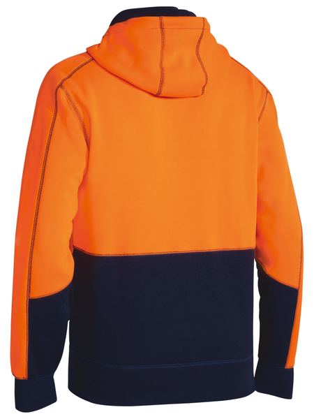 Bisley Hi Vis Zip Front Fleece Hoodie - BK6819