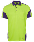 JBs Wear Hi Vis S/S Arm Panel Polo Adults - 6AP4S