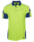 JBs Wear Hi Vis S/S Arm Panel Polo Adults - 6AP4S