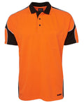 JBs Wear Hi Vis S/S Arm Panel Polo Adults - 6AP4S