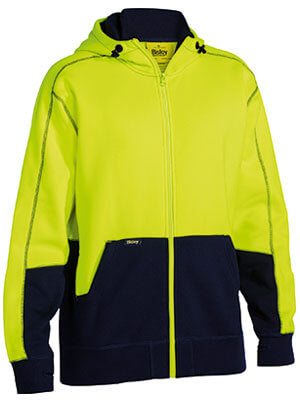 Bisley Hi Vis Zip Front Fleece Hoodie - BK6819