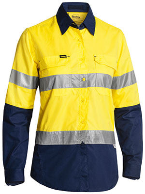 Bisley Womens 3m Taped Hi Vis X Airflow Ripstop Shirt - BL6415T