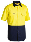 Bisley Hi Vis Cool Lightweight Drill Shirt Short Sleeve - BS1895