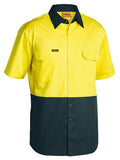 Bisley Hi Vis Cool Lightweight Drill Shirt Short Sleeve - BS1895