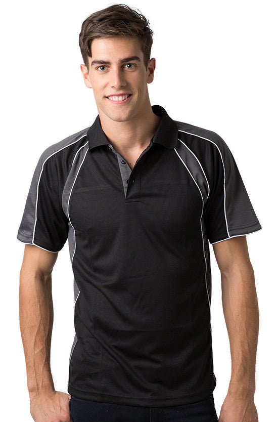 Be Seen Men's Polo Shirt With Contrast Sleeve - The Toucan