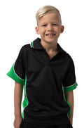 Be Seen Kids Polo Shirt with Striped Collar - BSP16K