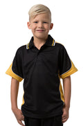 Be Seen Kids Polo Shirt with Striped Collar - BSP16K