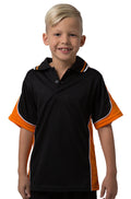 Be Seen Kids Polo Shirt with Striped Collar - BSP16K