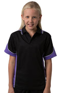 Be Seen Kids Polo Shirt with Striped Collar - BSP16K