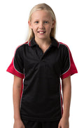 Be Seen Kids Polo Shirt with Striped Collar - BSP16K