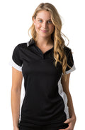 Be Seen Ladies Polo Shirt With Striped Collar - BSP15L