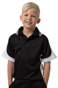 Be Seen Kids Polo Shirt with Striped Collar - BSP16K