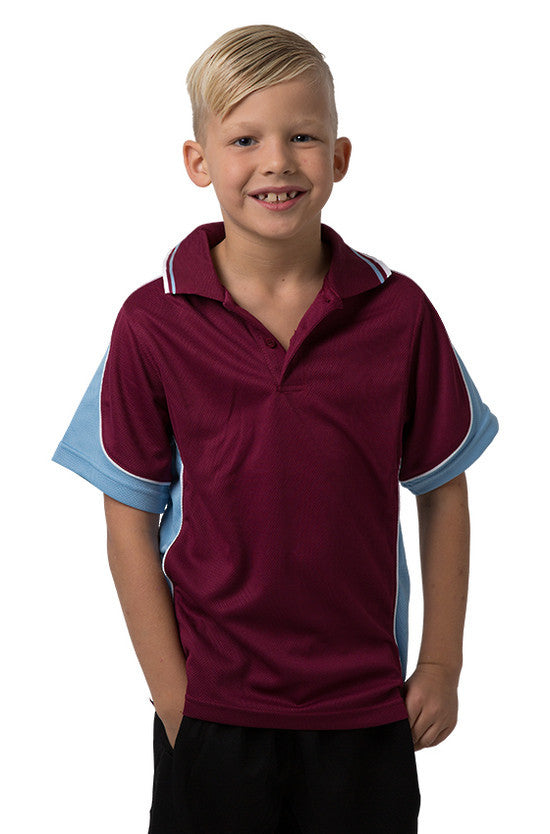 Be Seen Kids Polo Shirt With Striped Collar - BSP16K