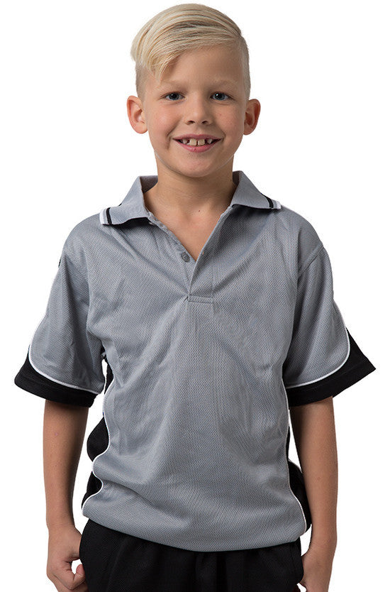 Be Seen Kids Polo Shirt With Striped Collar - BSP16K