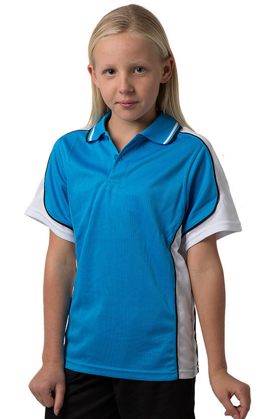 Be Seen Kids Polo Shirt With Striped Collar - BSP16K