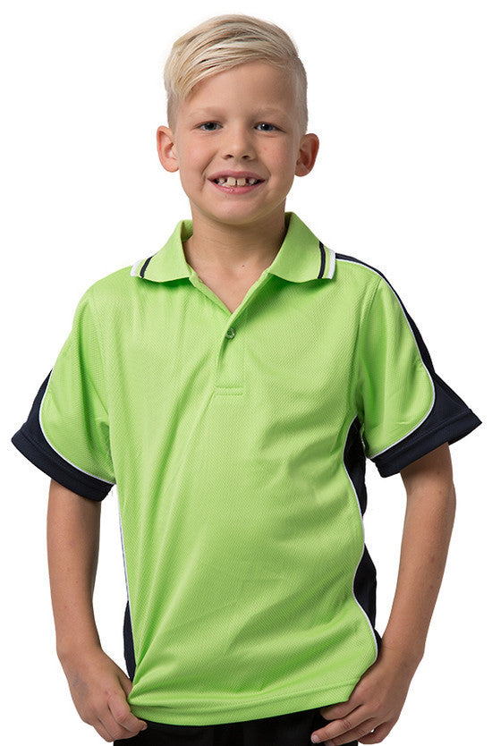 Be Seen Kids Polo Shirt With Striped Collar - BSP16K