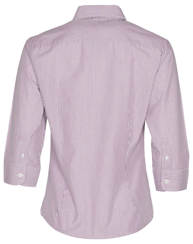 Benchmark Ladies Balance Stripe 3/4 Sleeve Shirt - M8233