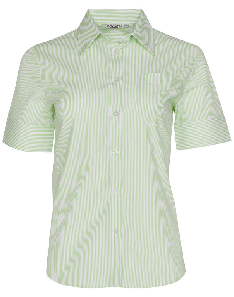 Benchmark Ladies Balance Stripe Short Sleeve Shirt - M8234