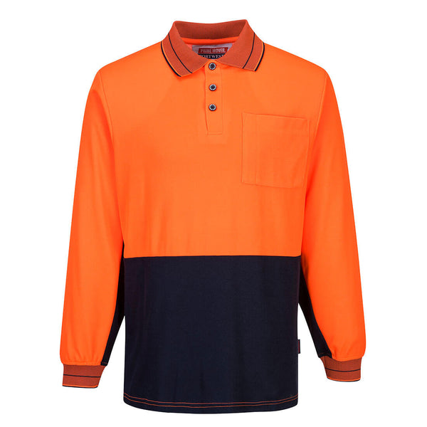 Prime Mover Long Sleeve Cotton Comfort Polo - MP213