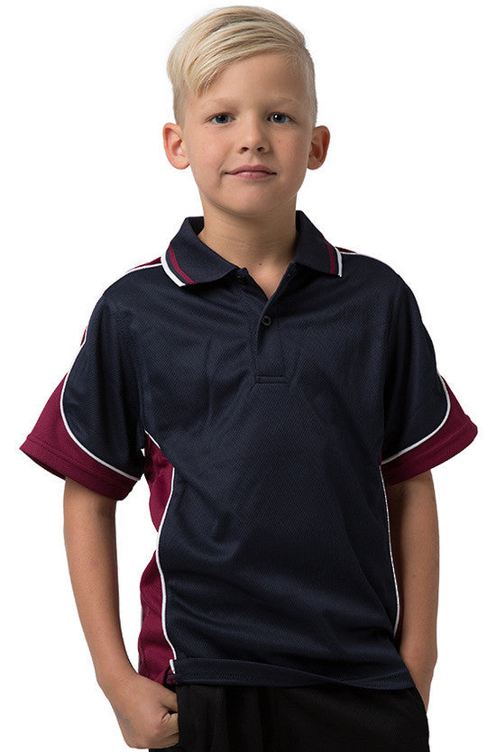 Be Seen Kids Polo Shirt With Striped Collar - BSP16K