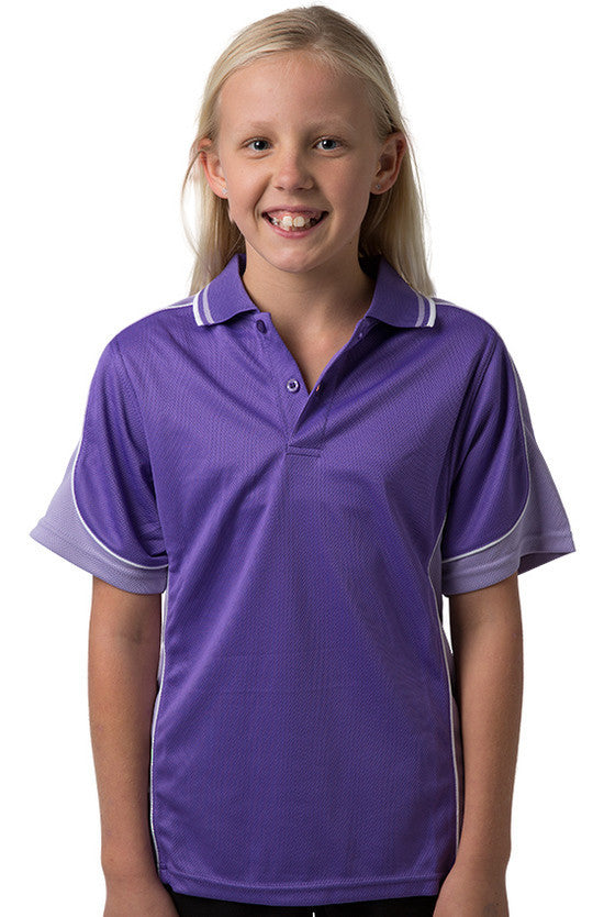 Be Seen Kids Polo Shirt With Striped Collar -BSP16K