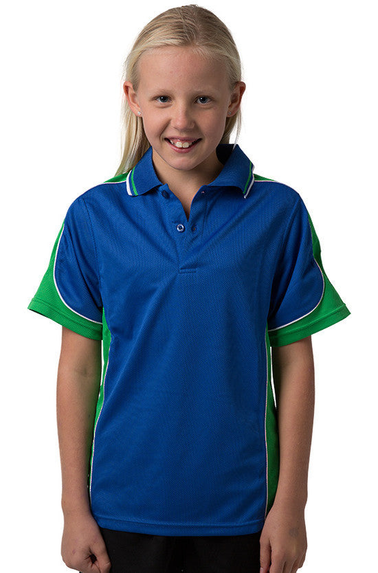 Be Seen Kids Polo Shirt With Striped Collar -BSP16K