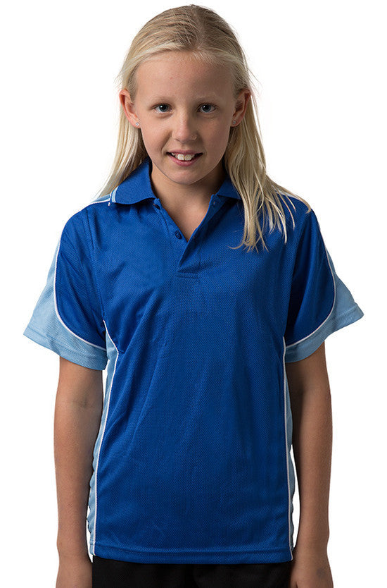 Be Seen Kids Polo Shirt With Striped Collar -BSP16K