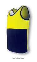 Bocini HiVis Polyface/Cotton Back Singlet - ST0540