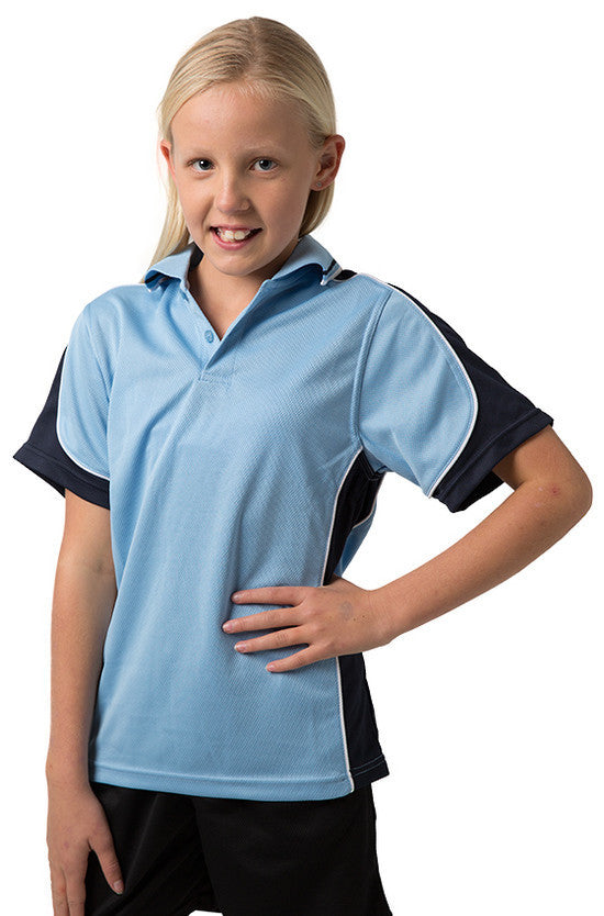 Be Seen Kids Polo Shirt With Striped Collar -BSP16K