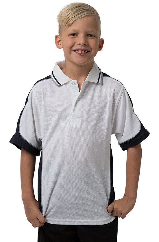 Be Seen Kids Polo Shirt With Striped Collar - BSP16K