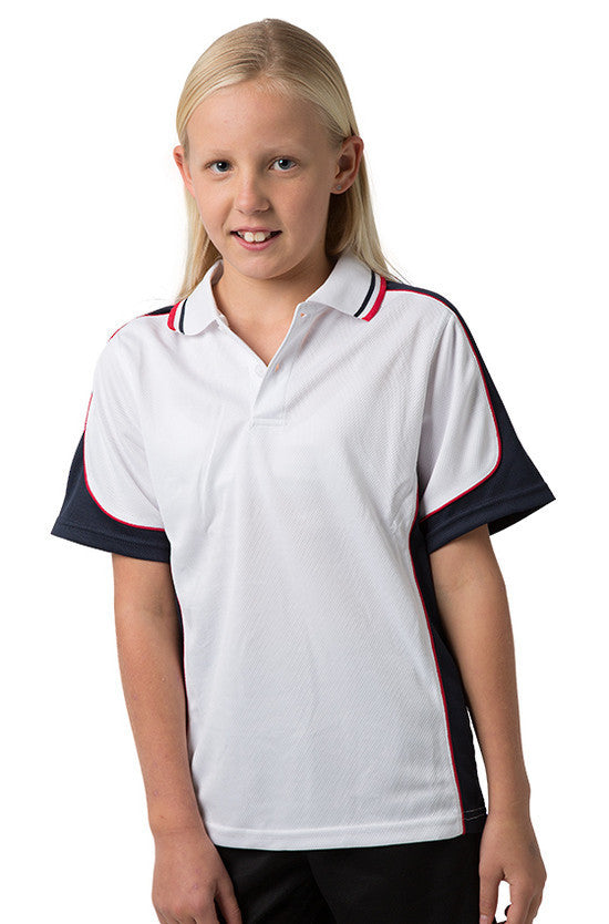 Be Seen Kids Polo Shirt With Striped Collar - BSP16K