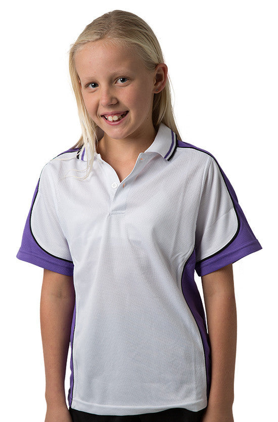 Be Seen Kids Polo Shirt With Striped Collar - BSP16K