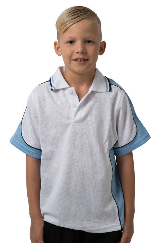 Be Seen Kids Polo Shirt With Striped Collar - BSP16K