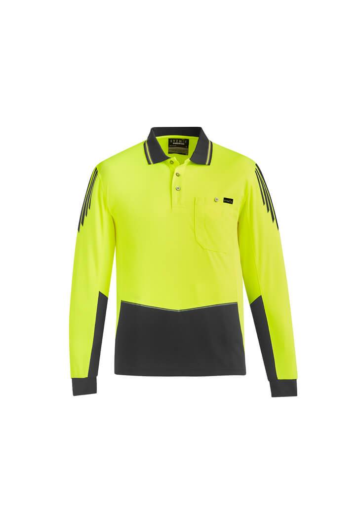 Syzmik Mens Hi Vis Flux L/S Polo - ZH310